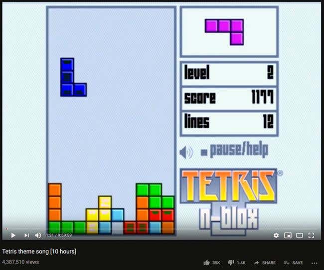Tetris theme song YouTube video