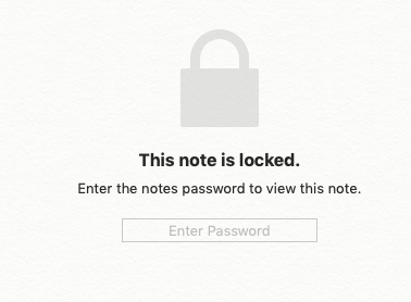 This note is locked alert window