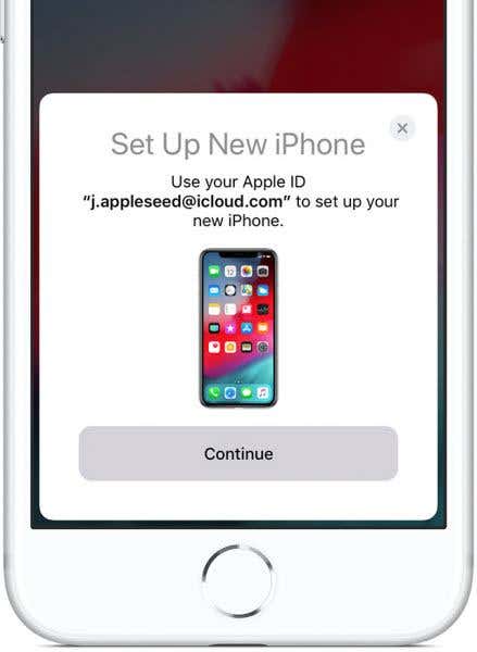 Set Up New iPhone popup alert on iPhone