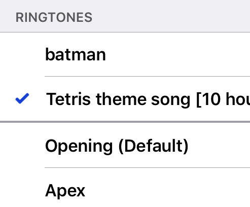 Ringtone appears under "Sounds & Haptics" 