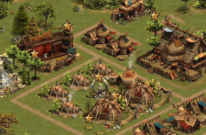 Gold stars popping up on Forge of Empires screen 