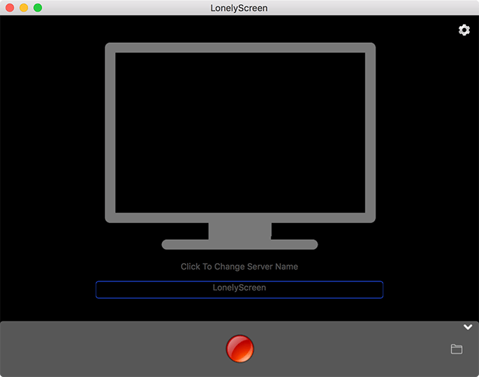 LonelyScreen app window 