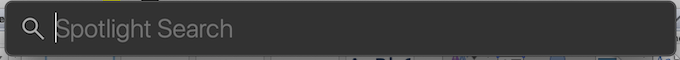 Spotlight Search window