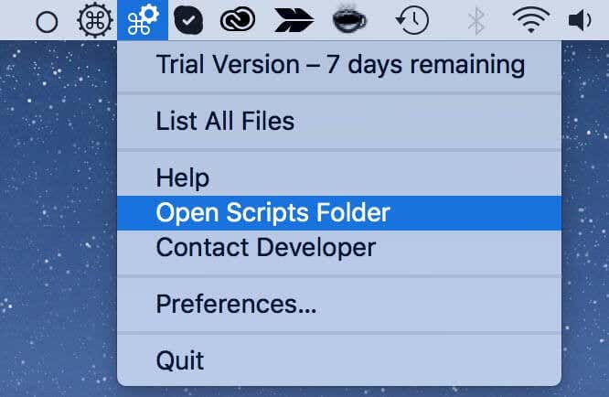 Open Scripts Folder in menu bar