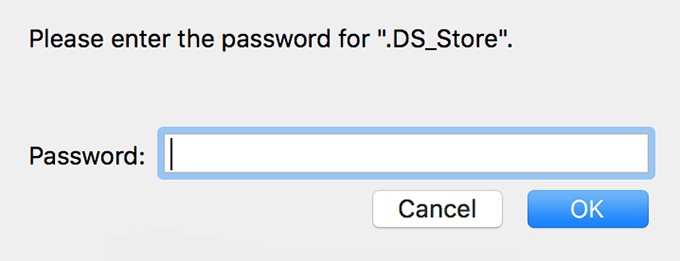 Enter password prompt