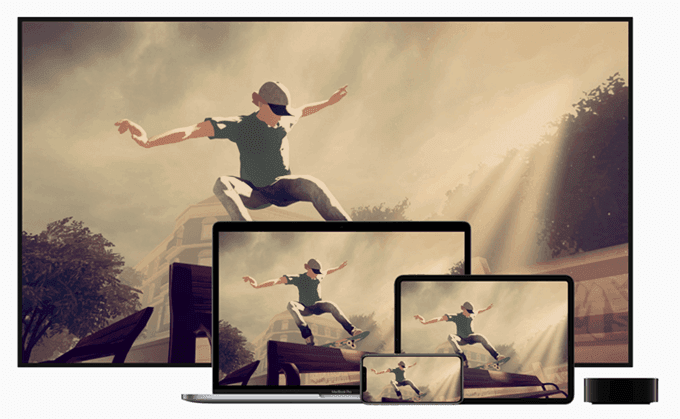 Skateboarding game on various Apple devices