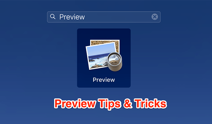 Image that says Preview Tips & Tricks