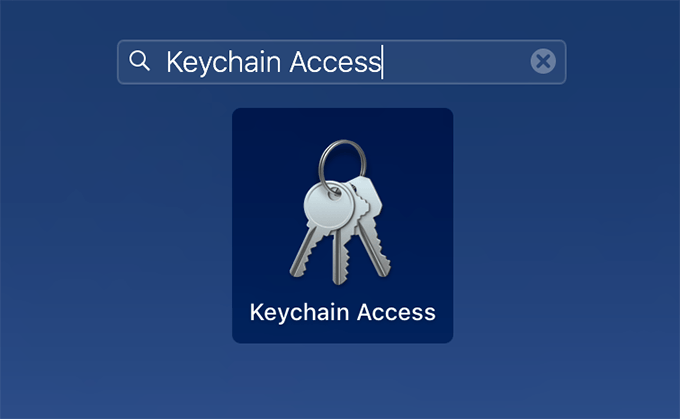 Keychain Access in Searchbar
