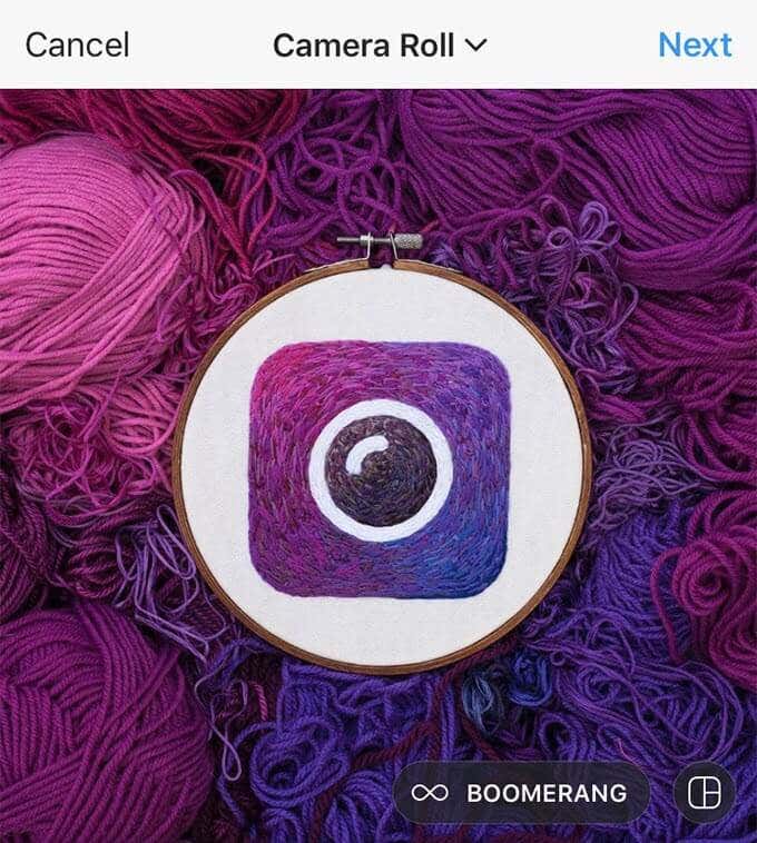 Instagram image in Camera Roll 