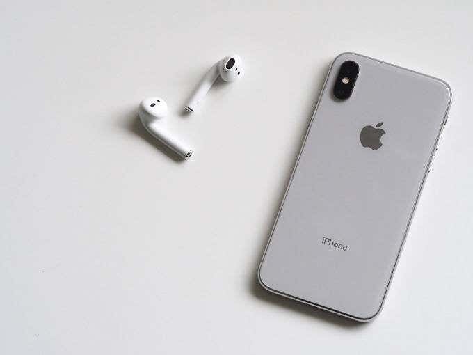 iPhone and a pair of AirPods