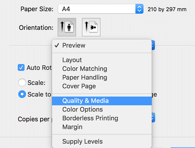 How to create a black and white present for printing on mac computers