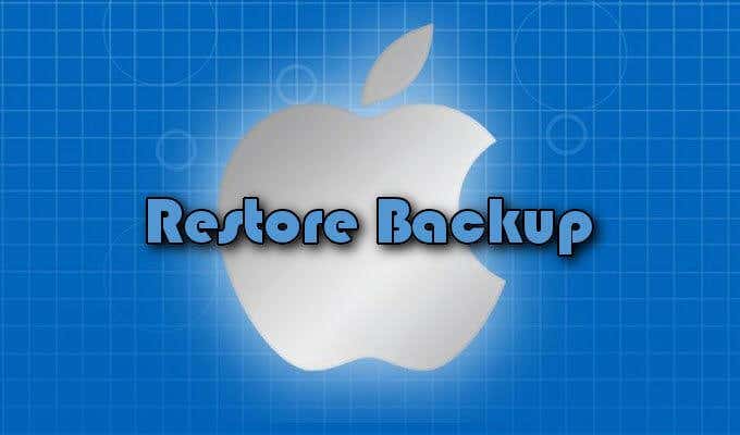 Image that says Restore Backup 