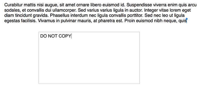 DO NOT COPY typed in document