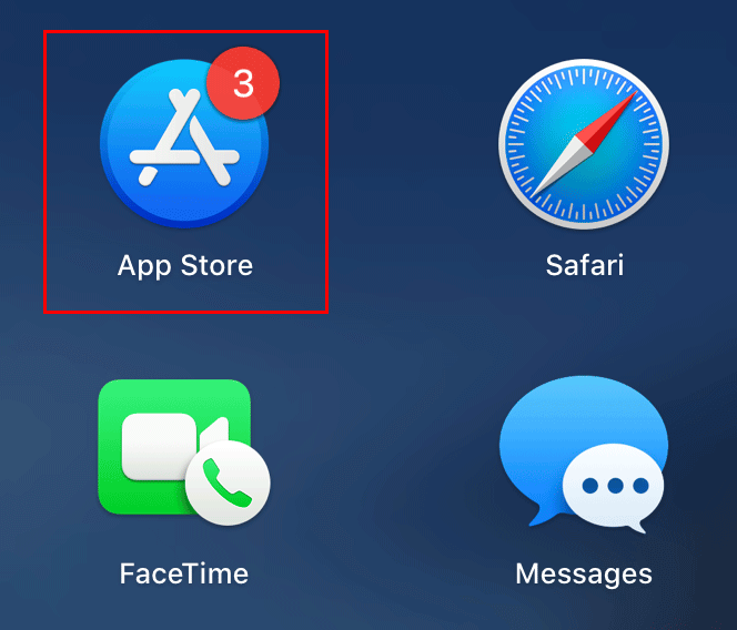 App Store icon highlighted in Launchpad