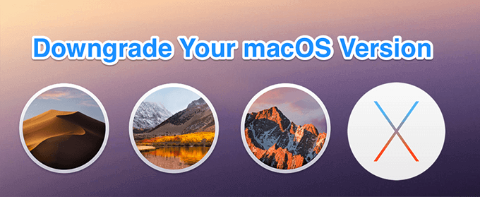 Image that says "Downgrade Your macOS Version