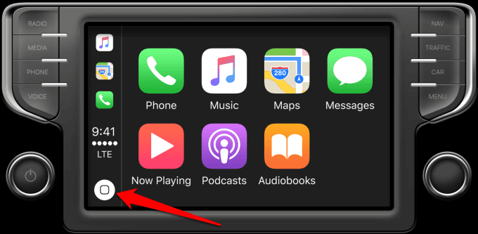 Virtual Home button in CarPlay