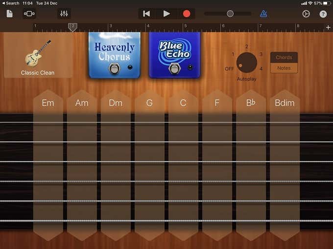 GarageBand on iPad