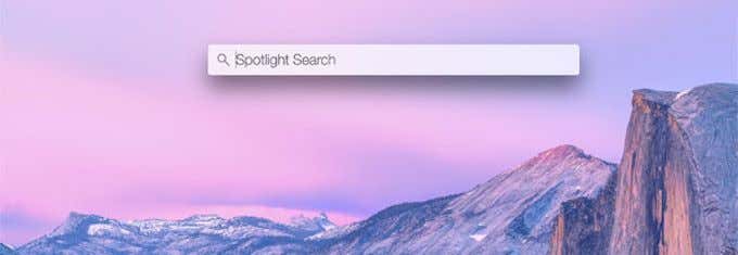 Spotlight search bar