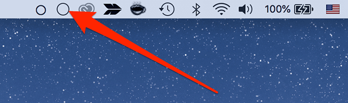 noTunes app in menu bar