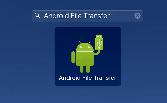 Android File Transfer in Search Bar