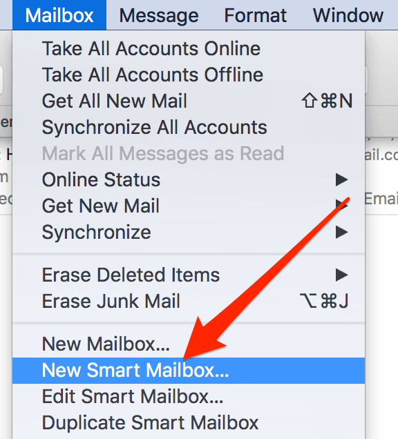 New Smart Mailbox under Mailbox menu