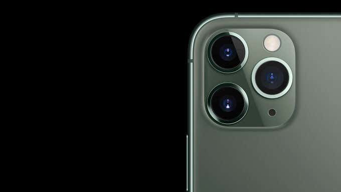 Closeup of iPhone 3-lens camera