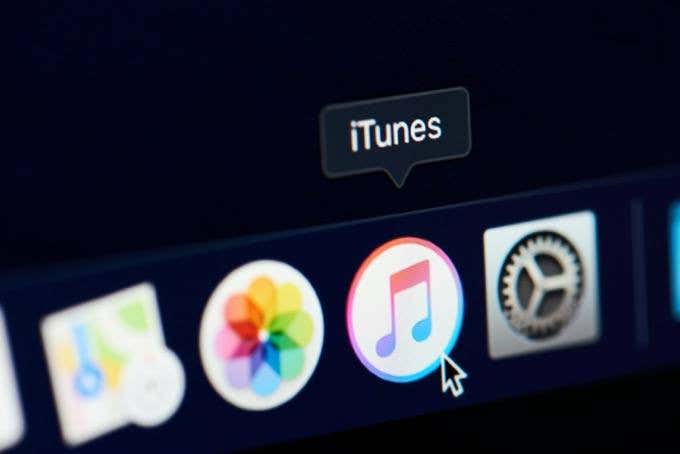 iTunes in Dock 