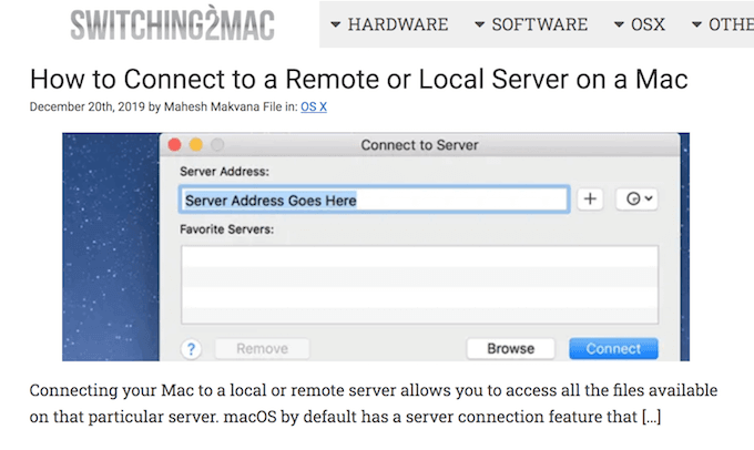 Switching2Mac article on screen 