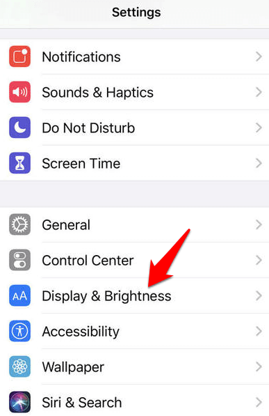 unlock screen rotation iphone display zoom display brightness