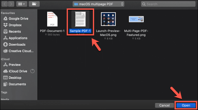 Open PDF in Preview window