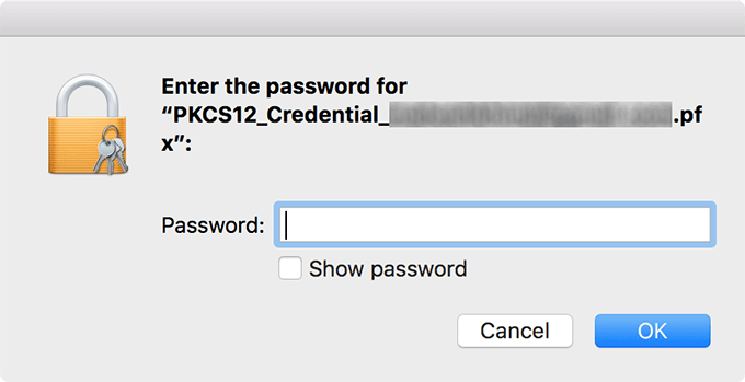 Enter password prompt