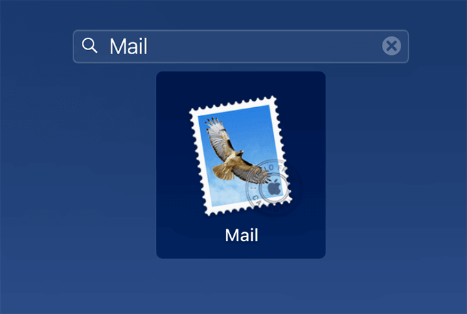Mail in Search Bar 
