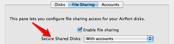 Secure Shared Disks With accounts checkbox 