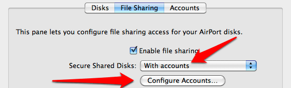 Configure Accounts button