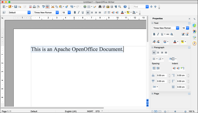 OpenOffice app