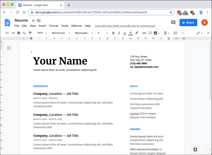 Google Docs app