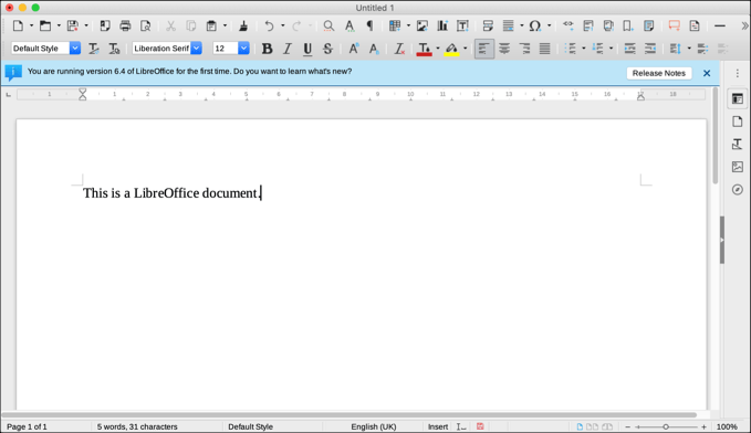 LibreOffice app 