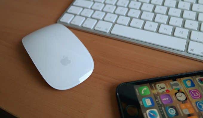Apple Keyboard, Mouse, and iPhone 