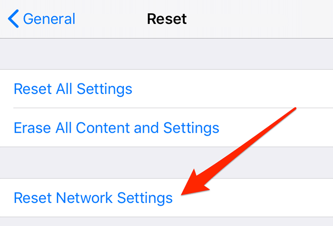 Reset Network in Reset