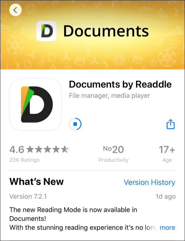 Documents by Readdle app