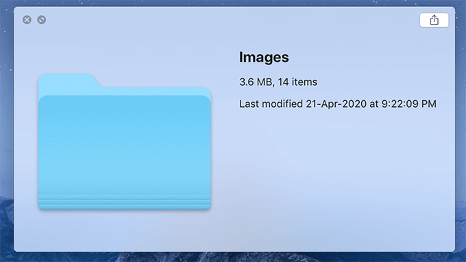 File info window