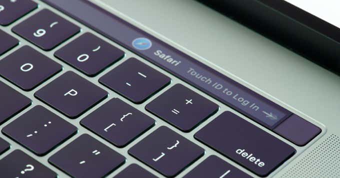 MacBook Pro Touch Bar on a MacBook