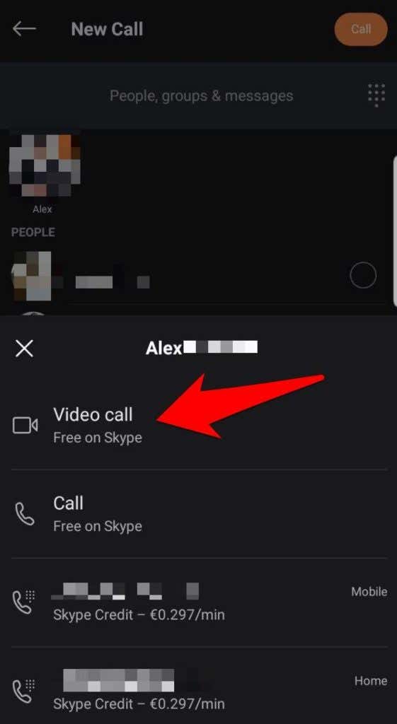 Video call button 