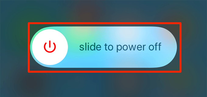 Slider to power off