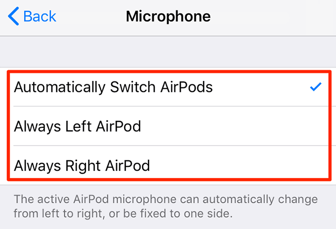 Microphone options 