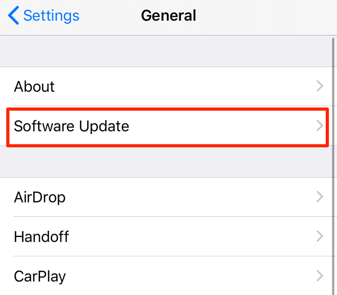 Software Update in General 