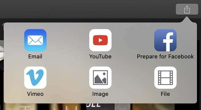 Share button with sharing options 