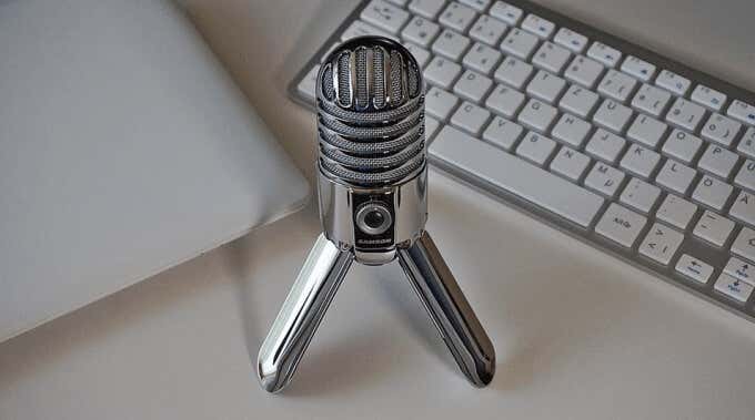 USB mic on a desk