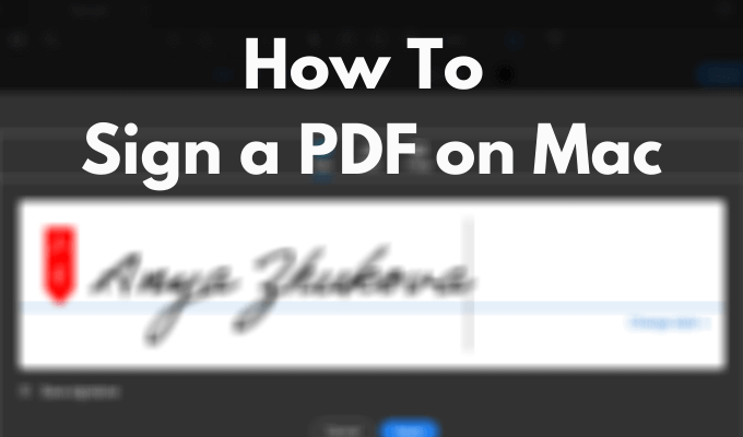 How To Sign a PDF on a Mac 
