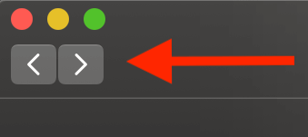 Forward and Back buttons on Finder toolbar 